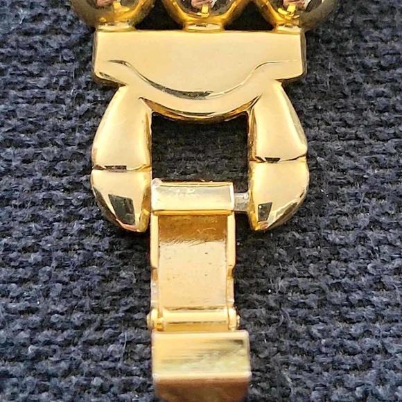 Vintage OPTICKS Celebrity Watch Quartz Pearl Gold Tone Stainless Steel Base - Picture 8 of 13